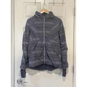 Women's Lululemon‎ Athletica Gray Windbreaker Lightweight Jacket Size 8